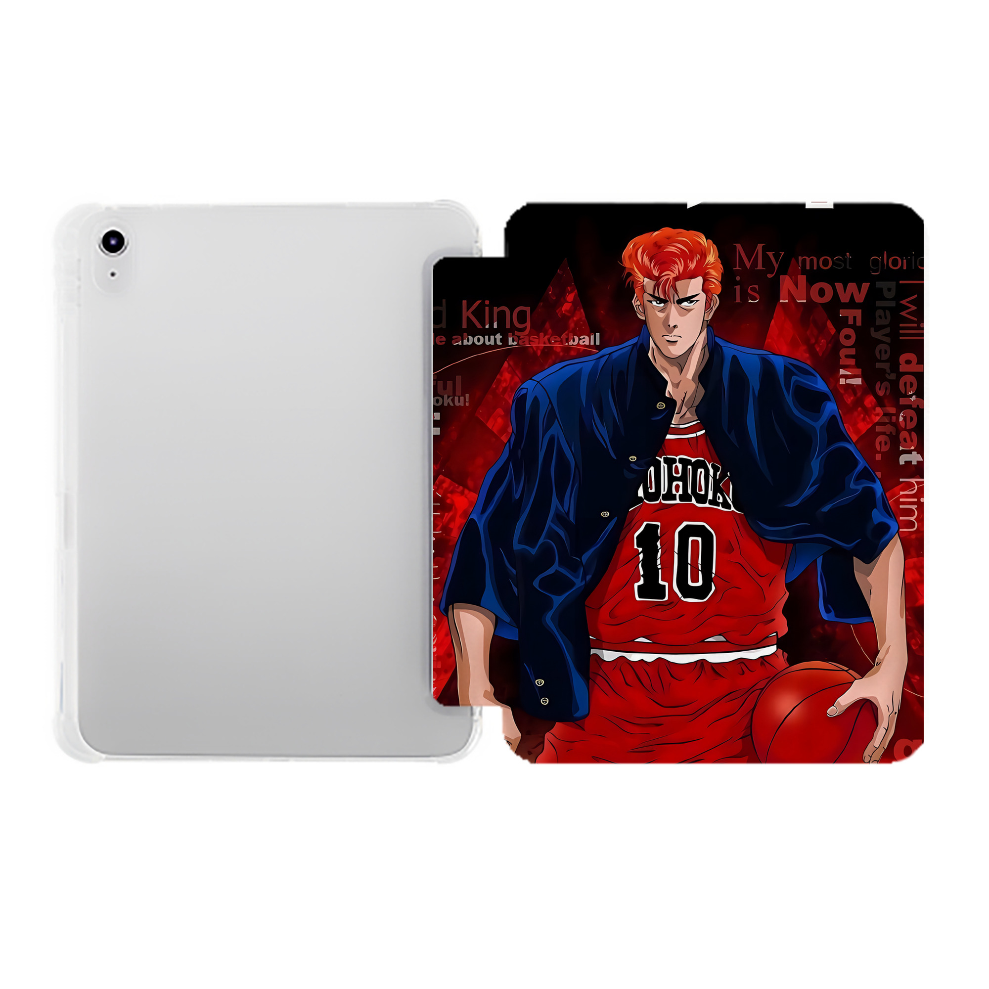 （画像用） SLAM DUNK／スラムダンク IPad ケース ペン収納付き 三つ折りスタンド PUレザー×シリコン 対応機種9.5/10.5/10.9インチ